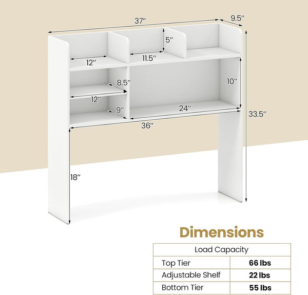 Elegant Desktop Organizer Hutch