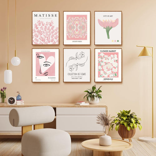Charming Pink Flower Wall Art