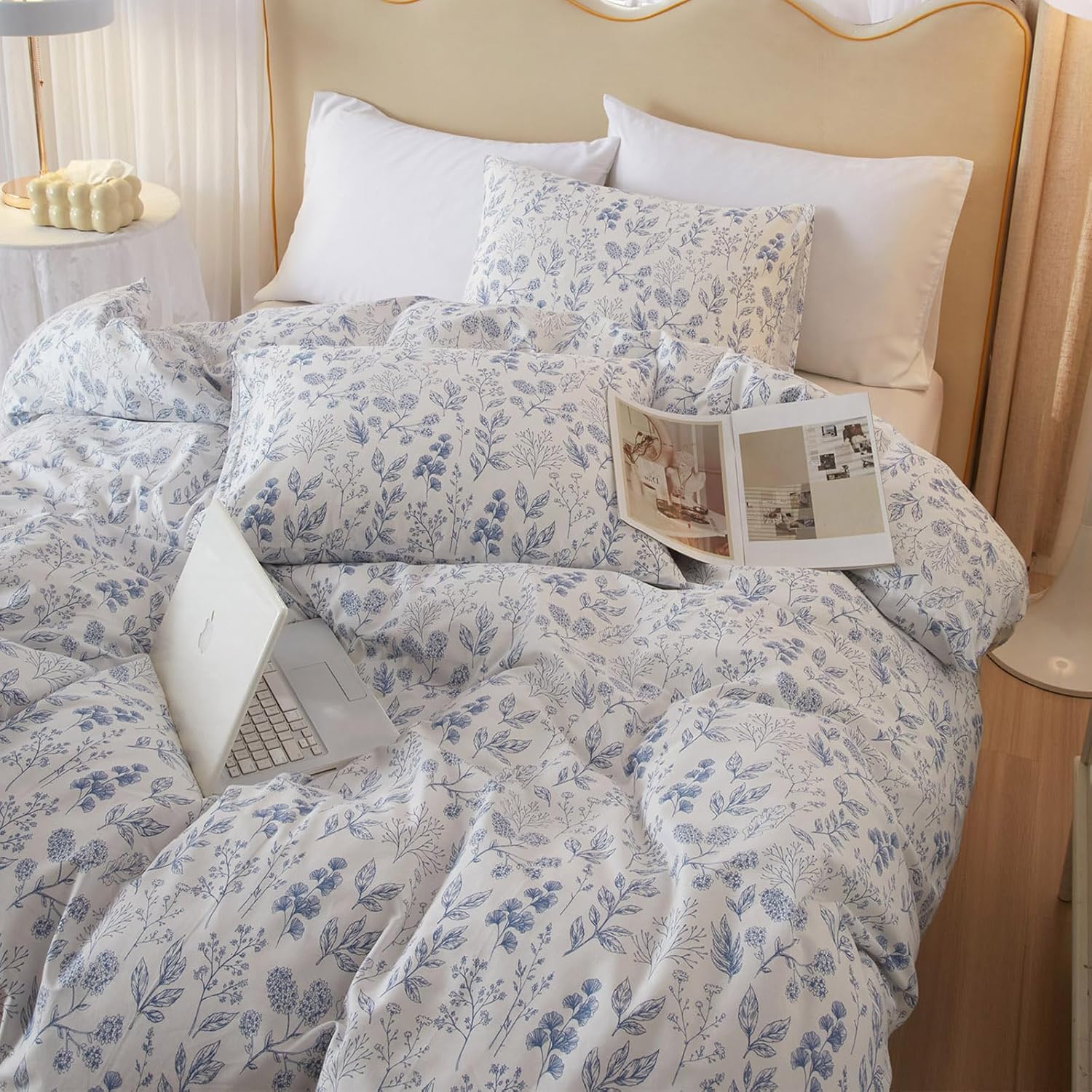 Blue Floral Cottage Comforter