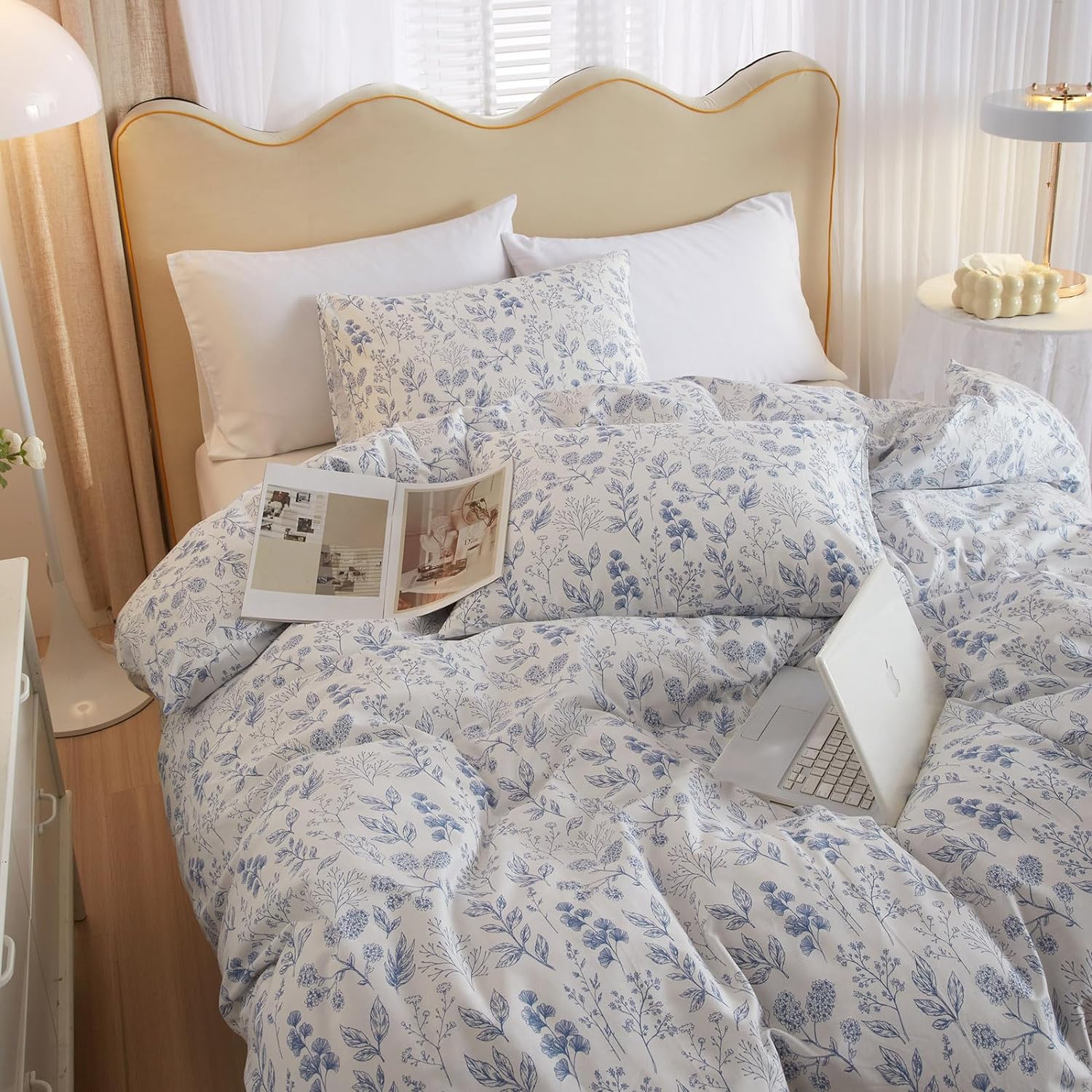Blue Floral Cottage Comforter