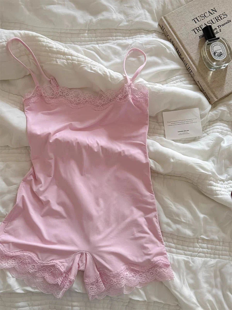 Chic Lace Trim Bodysuit