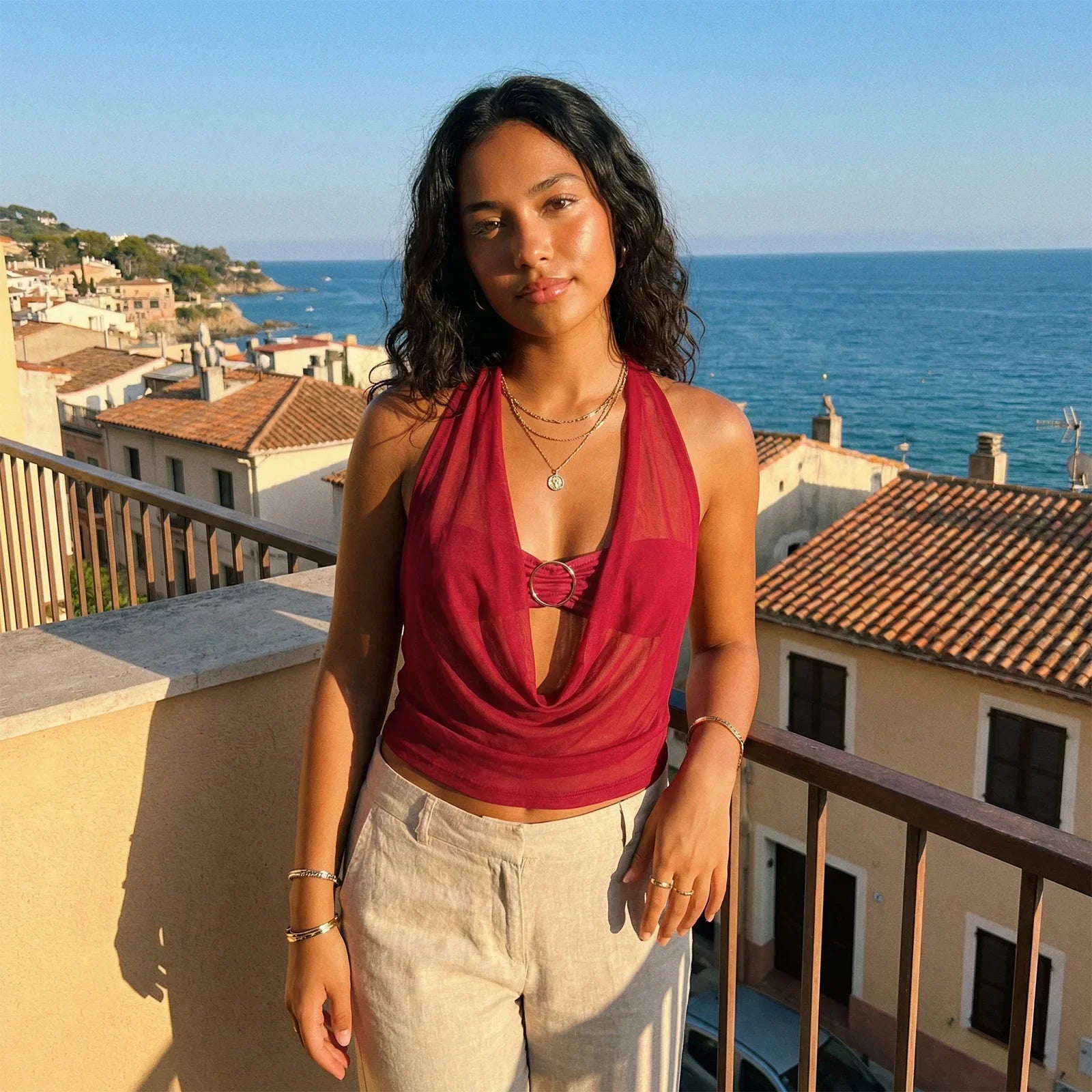 Chic Layered Women's Tank Set
